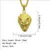 Tête de loup pendentif en or glacé Bling Bling cristal charme croix collier chaîne hommes rappeur Cuba collier Hip Hop bijoux 277q