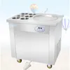 Beijamei Ticari Tayland Kızarmış Dondurma Makinesi Gıda İşleme Elektrikli Kızartma Dondurma Rulo Makineleri 6 Varil