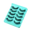 5 Çift / takım Çarpıcı Makyaj El Yapımı Dağınık Çapraz Doğal Yanlış Eyelashes Göz Lashes Uzatma Araçları Büyüleyici