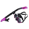 Nuoto Scuba Occhiali antiappannamento Maschera Subacquea Set da immersione Occhiali Dry Snorkel Lente in vetro trasparente, antiappannamento e infrangibile