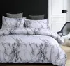 Conjuntos de ropa de cama de patrón de mármol Conjunto de cubierta de edredón 2 / 3pcs Conjunto de cama Doble doble reina acolchada lino (sin hoja y relleno)