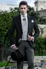 Nouveau Mode Noir Tailcoat Groom Tuxedos Excellent Hommes De Mariage Porter Marié Haute Qualité Hommes Formelle Prom Party Costume (Veste + Pantalon + Gilet) 951