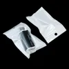 100Pcs/ Lot Clear Plastic Zipper White Poly Package Bags Electronic Accessories Storage Pouches Hang Hole for Sundry Packaging Storage Bag