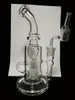 9,5 pouces narguilés Klein bong en verre Dab Rig Oil Rigs Lunettes Recycler Fumer pipe à eau bongs fonctionnels Clear joint 14.4mm