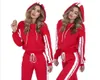 Spring Sexy Tracksuits Stried Printed Women Sport Wear Casual Suit Sweet Sweetshirt with Long Pant 2PC 세트 ZXXJ