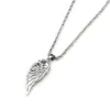 Hip Hop Gold Silver Plated Wings Pendant Necklace For Men Women Iced Out Crystal Jewelry With Chain3766168