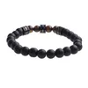 Bracelet en Agate noire mate pour hommes, mode haut de gamme, perles breloque matures de haute qualité