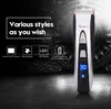 5 Gear Fine Tuning Digital LED High Precision Hair Trimmer Titanium Keramisk Blade Hair Clipper Mäns Hårskärmaskin HC-575