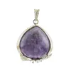 Luckyshien 3 Pz/lotto Europa popolare Vintage Moonstone Natural Amethyst Gemstone Silver Daily Fashion Collane Gioielli ciondolo