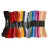 24pcs /ロットミックスカラー刺繍糸ハンドフロス縫製スケインクラフト編み物スピロア縫製ツールクロスステッチアクセサリー