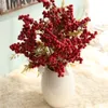 Lin Man Decoration Artificial Berry Simulatie Bloemen Boeket Fruits Woondecoratie Schuim Kerst Red Berry Kunstmatige Fake Planten