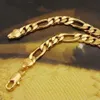 Armband ketting sieraden set klassieke stijl 18k geel goud gevulde figaro ketting armband damesheren accessoires solide mode cadeau