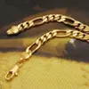 Set di gioielli stile classico in oro giallo 18 carati Figaro collana bracciale donna uomo accessori moda solida regalo304N