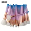15 teile / satz Make-Up Pinsel farbverlauf Kosmetik Bilden Werkzeuge Pulver Kontur Foundation Brush Set 3G