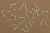 1000pcs / parti 925 logo 925 silver örhängen fynd fishwire krok öron trådkrok franska krokar smycken diy 15mm fisk krok