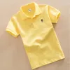 3 stks kinderen kinderen polo shirts korte mouwen studenten zomerschool uniformen grote tieners jongens kleine meisjes katoen revers tops groothandel