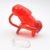 Doutor Mona Lisa - Nova gaiola masculina vermelha macia de silicone com dispositivo de cinto de anel de resina fixa Kit farpado transparente Bondage SM Toys8554303
