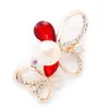 Najnowsza naturalna perła słodkowodowa biżuteria ze stopu diamentowa broszka duża perłowa broszka