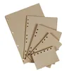 Wholesale blank kraft paper inner pages for pirate notebooks replaceable loose spiral inside pages for notebooks vintage travel journal