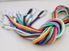 Tissu tressé couleur bonbon DC3.5mm à 3.5 câble Audio mâle à mâle pour iphone casque voiture Aux livraison gratuite 300 pcs/lot