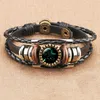 12 Horoscope Sign Cabochon Charm Bracelet Bracelet Bracelets J￳ias de moda para homens Will e Sandy Gift