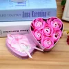 Flores de jabón de rosas a la moda regalo de cumpleaños de boda romántico pétalos de decoración de flores de rosas artificiales para uso doméstico