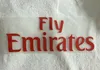 FLY EMIRATES stampa a caldo loghi sponsor anteriori adesivi rosa braccialetti da stampa distintivi da calcio bracciale stampato toppe impresse bianche da calcio