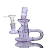 5.3 Inchs Double Recycler Oil Rigs hookahs Unique Bong Water Pipes Heady Glass Dab Rig Glass beaker Bongs Smoke Pipe With 14mm