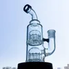 Tjocka vattenpipor i glas 12-armars trädperkolator Perc oljeriggar Dubbla dab-rigg 14mm hona manliga skarvvattenrör