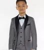 Boys Tuxedo Boys Dinner Suits Three Piece Boys Black Shawl Lapel Formal Suit Tuxedo for Kids Tuxedo