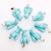 Charms Natural Stone Angel Pendant Beautiful Color mixing Crystal Stone Pendants 15mm * 20mm DIY jewelry making for women free shipping