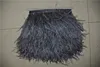 Free Shipping dark grey ostrich feather trimming fringe ostrich feather fringe feather trim 5-6inch in width for sew/craft customes