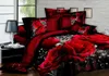 Conjunto de ropa de cama en rosa 3D Funda nórdica romántica Sábana Funda de almohada Ropa de cama 3 piezas Queen King Funda nórdica