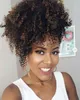 Cheveux naturels crépus bouclés queue de cheval postiche clip cheveux naturels brésiliens afro bouffée cordon queue de cheval extension de cheveux pour les femmes noires