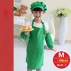 10 Colors Kids Aprons Pocket Craft Cooking Baking Art Painting baby Kitchen Dining Bib Kitchen Supplies C5428