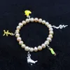 Bijoux de perles naturelles de mode bracelet de perles d'eau douce blanches accessoire de bricolage bracelet de perles