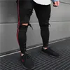 2018 Fashion Streetwear Hiphop Män Jeans Kvalitet Bomull Bekväm Elastisk Slim Ripped Zipper Personlighet Man Skinny Denim