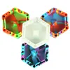 Hexagon silicone Ashtray Eco Friendly Unbreakable Soft Rubber High Temperature Heat Resistant Colorful Holder Smokers put