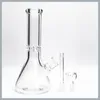 Hookah 9mm Thick Glass Bongs 12'' 14'' 18'' Heavy Beaker Bong thick elephant Joint straight with catcher classical smoking water pipes