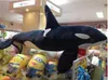 Dorimytrader Simulering Djur Killer Whale Plush Toy Big Fylld Svart Shark Docka för Barn Vuxna Present 51Inch 130cm DY60962