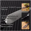 GRANDSHARP 35039039 Damascus Schilmesje Japans Damascus Staal VG10 Mes Koolstof Peeling Fruit Keukenmes met G4234601