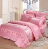 Bedspread Bed cover wedding four piece wedding New Lace Princess Lace Pink Pink Bedding