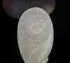 Natural afegão branco jade cabeça de jade pingente de ovelha gordura branco jade rir buddha cabeça pingente de colar