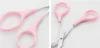 Pink Eyebrow Trimmer Scissors With Comb Lady Woman Men Hair Removal Grooming Shaping Shaver eye brow trimmer Eyelash Hair Clips7061466