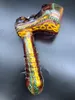 6 -дюймовая курящая труба Bubbler Holkah Dichroic Water Tipes Стеклянная ложка труба USA Stock GH08