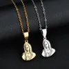 New Arrival 316 Stainless steel Religious Catholic Pendant Necklace Jewelry Silver Gold Mother Prayer The Virgin Mary Chain Jewel for Women