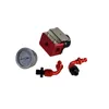 PQY - FPR AN6 Montering DIY Svart Röd EFI Bränsletryck Regulator Universal med 2st-tryck på låsslangändar