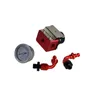 PQY - fpr AN6 Ajuste DIY Negro Rojo EFI regulador de presión de combustible Universal con 2 UNIDS PUSH ON LOCK ACCESORIOS EXTREMOS DE MANGUERA