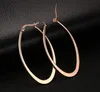 Rose Gold Color Fashion Simple Lady039S Circle Earrings Rostfritt stål Studörhängen smycken gåva för kvinnor flickor J05176311876568938