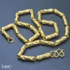 18K GOLD FILLED MENS WOMEN'S FINISH Solid CUBAN LINK NECKLACE CHAIN 55cm L N299